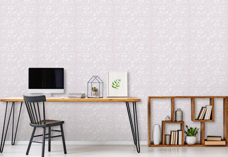 Peach Botanical Papier peint rose