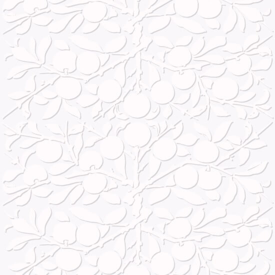 Peach Botanical Carta da parati grigia