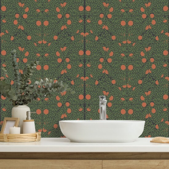 Orangeraie Papier peint Forest Floral