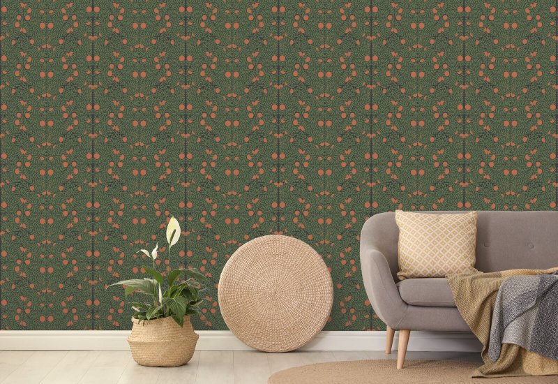 Orangeraie Papier peint Forest Floral