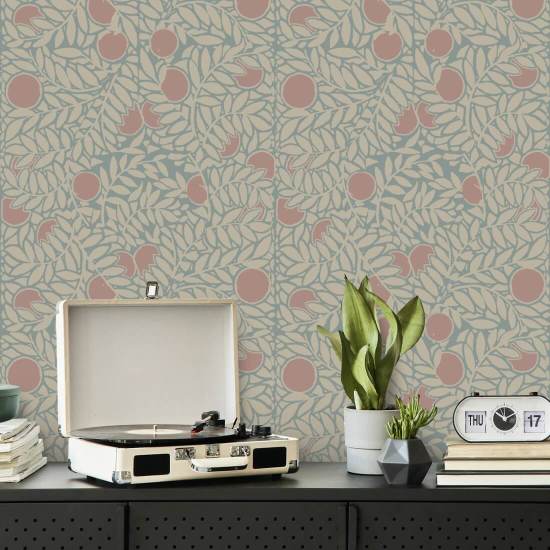 Orangeraie Papier peint floral Harvest Orange