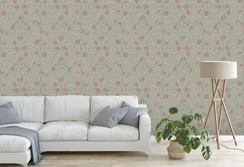 Orangeraie Papier peint floral Harvest Orange