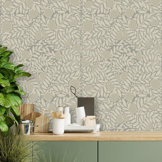 Laranjal Papel de parede floral de nogueira