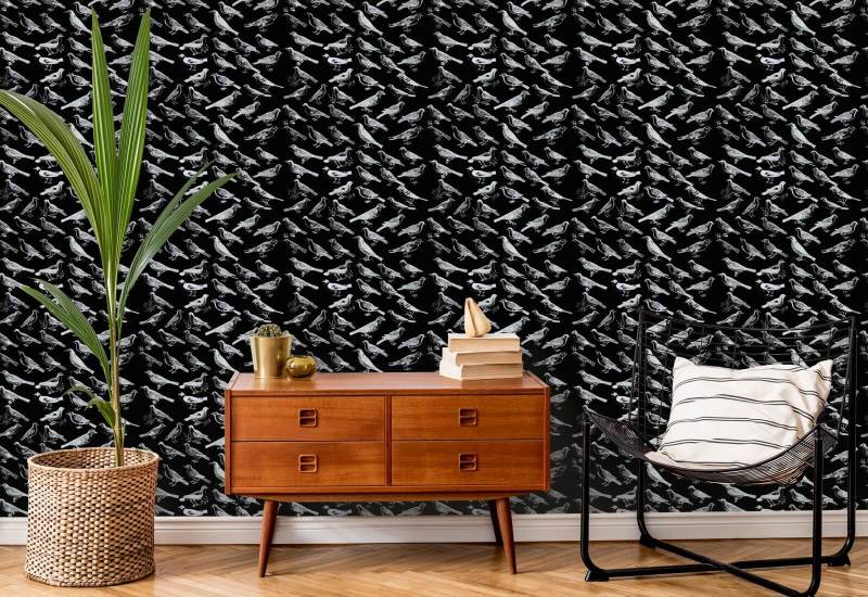 Tweeter Blauw behang