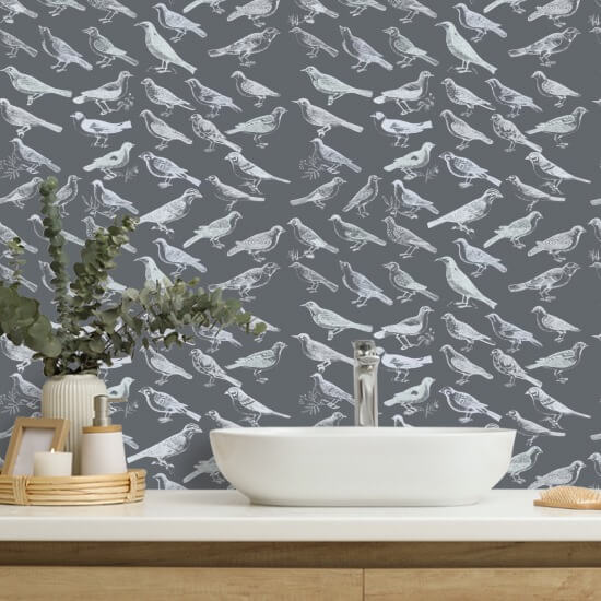 Tweeter Carta da parati grigia