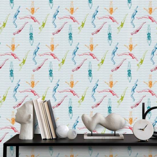 Plongeurs Papier peint Popsicle