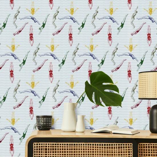 Plongeurs Papier peint Varsity