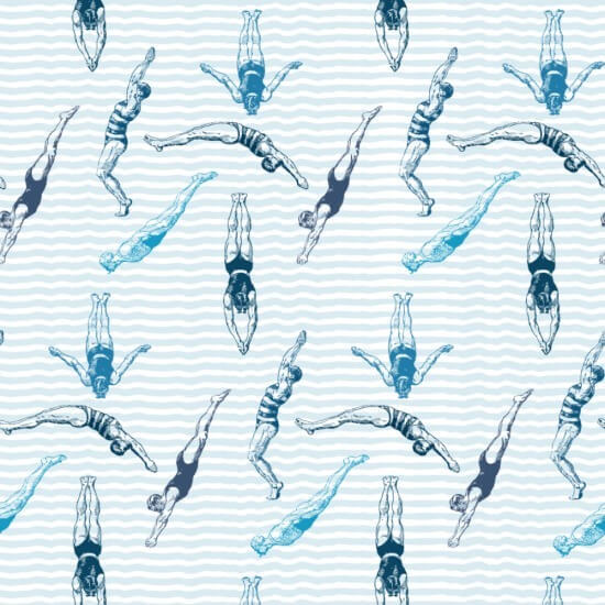 Plongeurs Papier peint The Blues