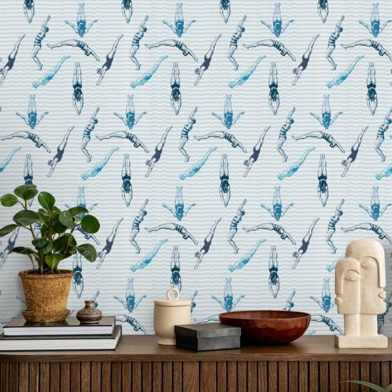 Divers La carta da parati Blues