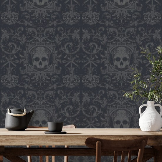 Dödskallåda Svart Bakgrund