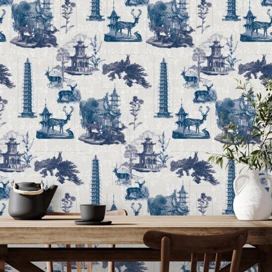 Pagoda Toile Carta da parati Moon