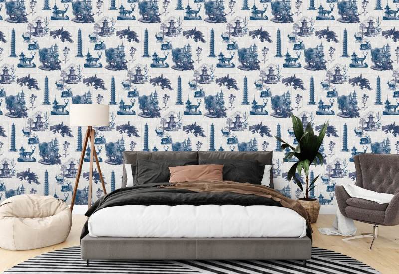 Toile de pagode Papel de parede lunar