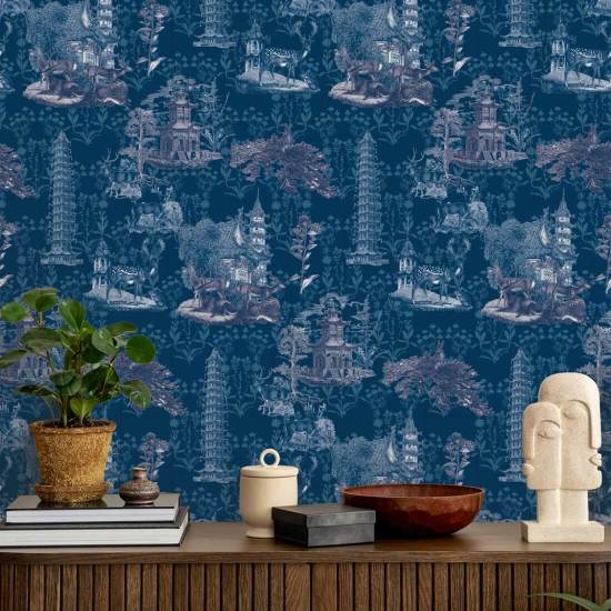 Toile de pagode Papel de parede Midnight