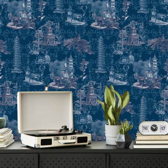 Toile de pagode Papel de parede Midnight