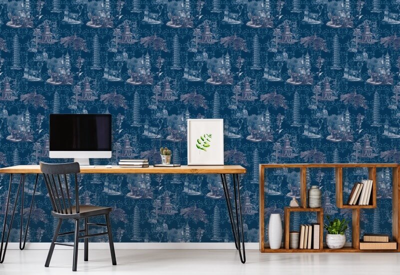 Toile de pagode Papel de parede Midnight