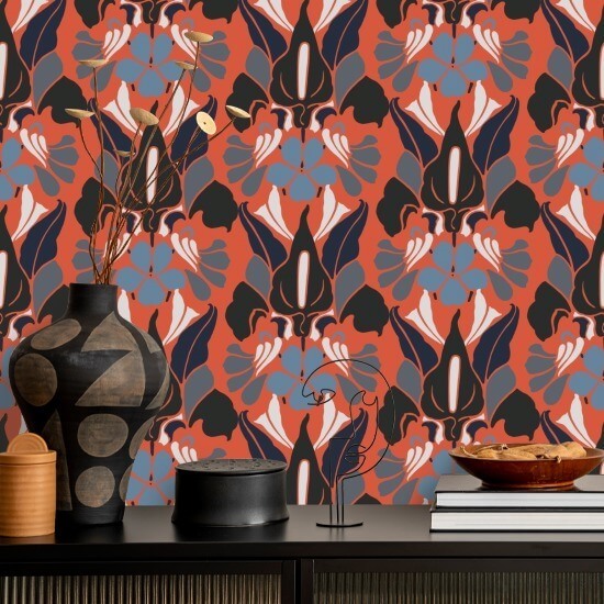 Drageblomst Rød røyk blomsterbakgrunn