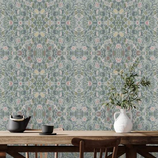 English Vine Floral Wallpaper 