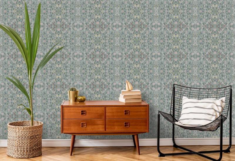 English Vine Floral Wallpaper 