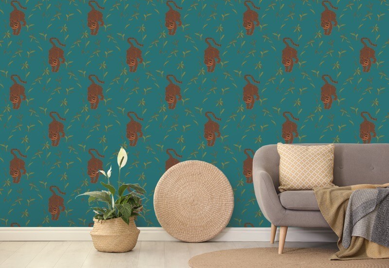 Tigre acechando Fondo de pantalla de joyas