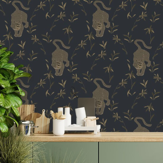 Stalking Tiger Inkwell Wallpaper