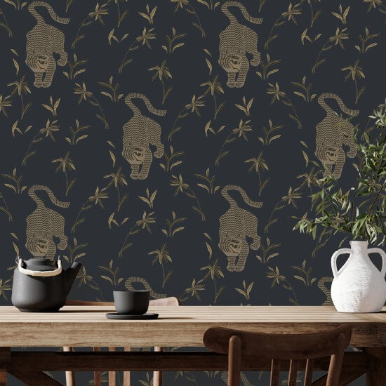 Stalking Tiger Inkwell Wallpaper