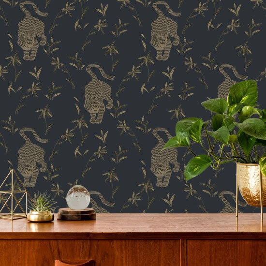 Tigre acechando Fondo de pantalla de Inkwell