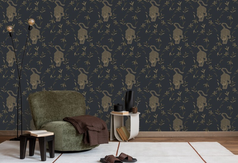 Stalking Tiger Inkwell Wallpaper