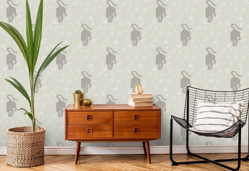 Stalking Tiger Moon Wallpaper