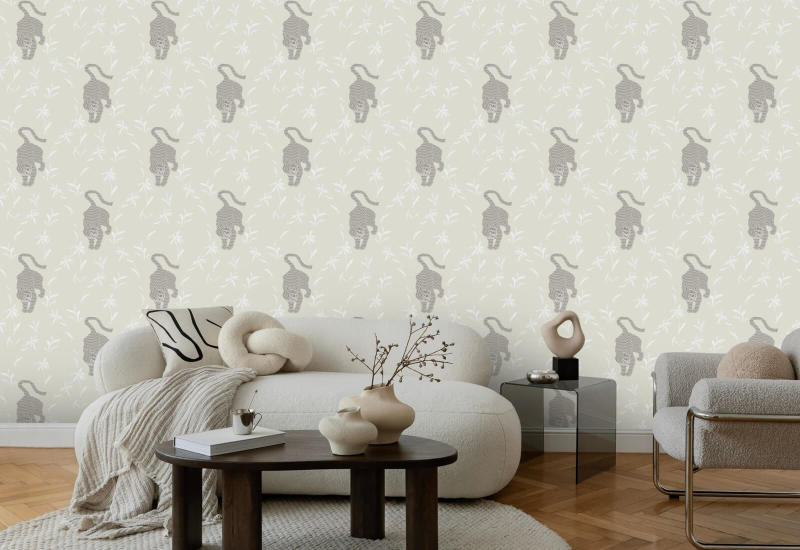 Tigre inseguitrice Carta da parati Moon