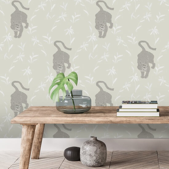 Tigre inseguitrice Carta da parati Moon