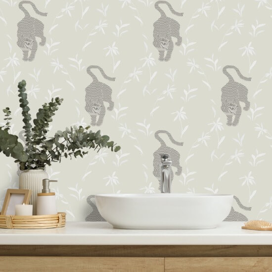 Stalking Tiger Moon Wallpaper