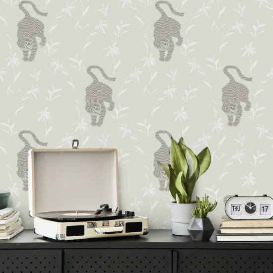 Tigre inseguitrice Carta da parati Moon