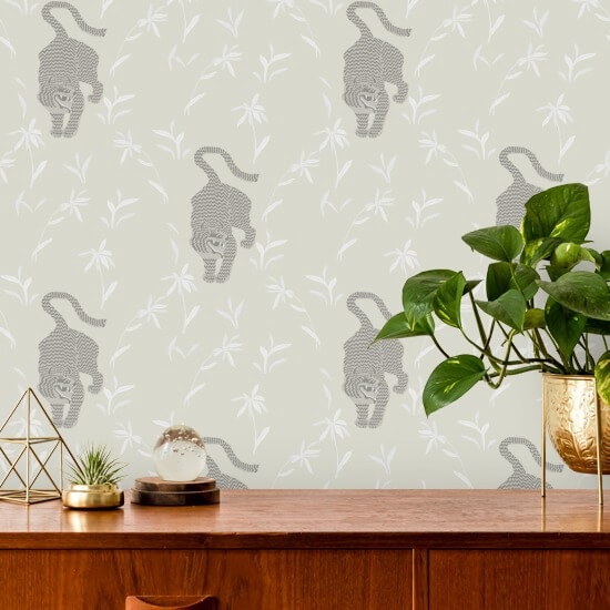 Perseguindo o tigre Papel de parede lunar