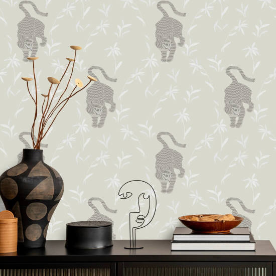 Stalking Tiger Moon Wallpaper