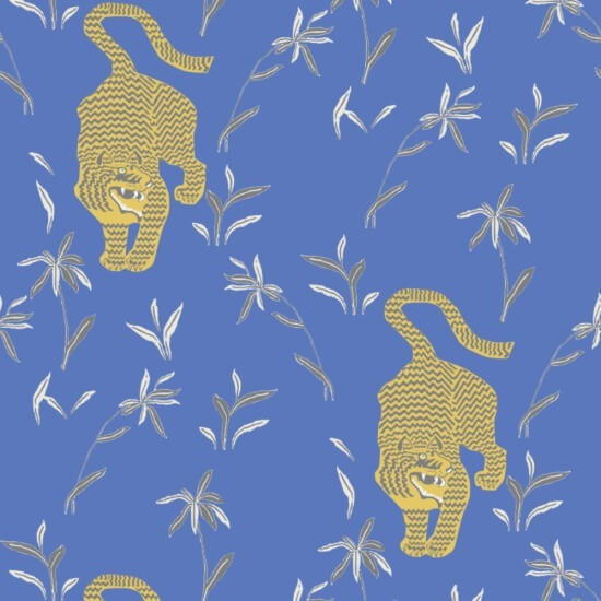 Tigre qui traque Papier peint Royal