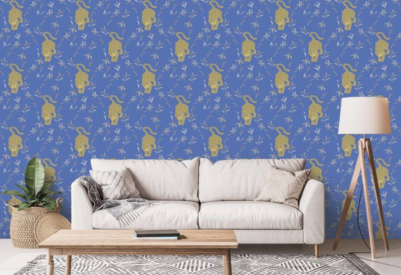 Vainoava tiikeri Kuninkaallinen taustakuva