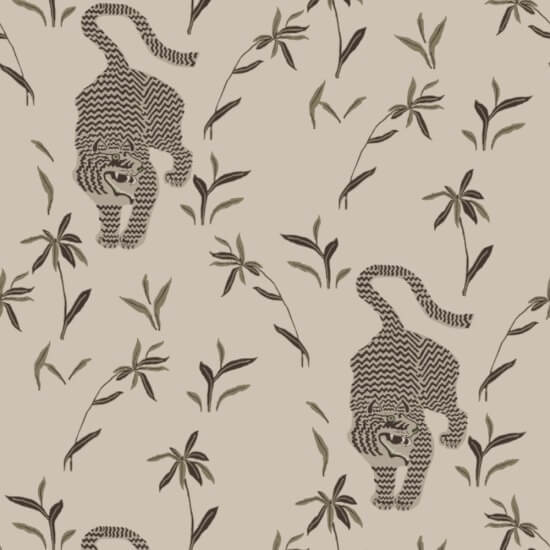 Stalking Tiger Almond Wallpaper