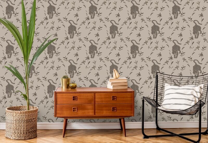 Perseguindo o tigre Papel de parede amêndoa