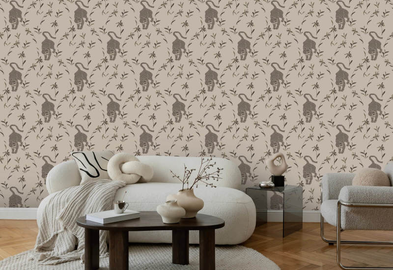 Stalking Tiger Almond Wallpaper