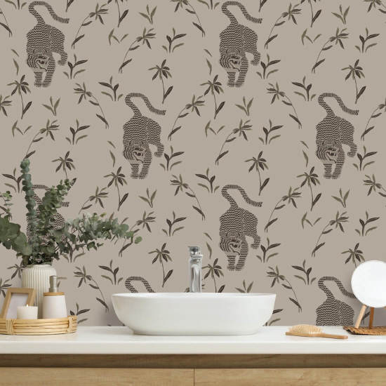 Stalking Tiger Almond Wallpaper