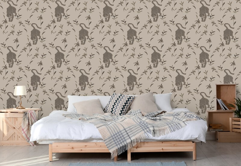 Stalking Tiger Almond Wallpaper