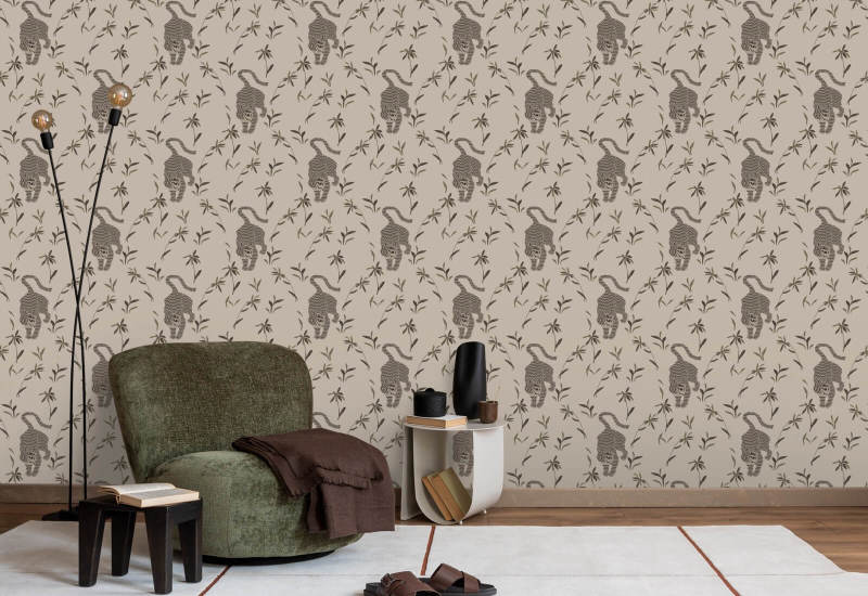 Tigre acechando Fondo de pantalla de almendras