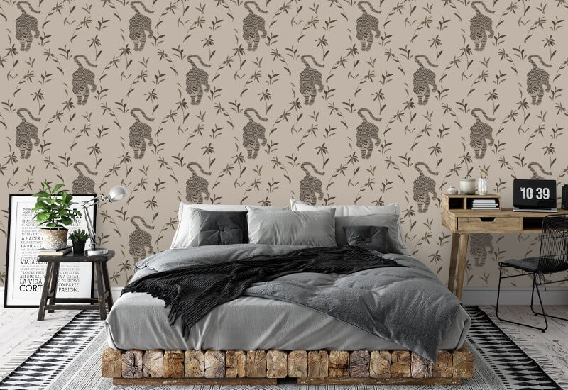 Stalking Tiger Almond Wallpaper