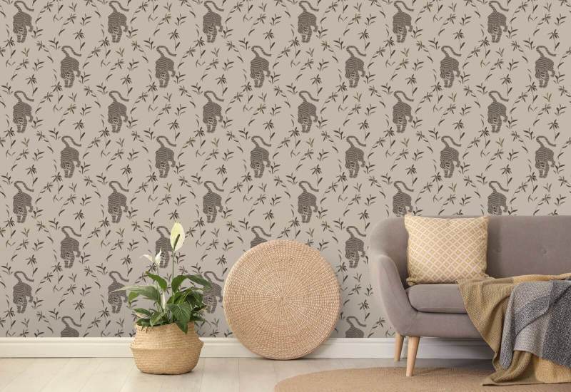 Perseguindo o tigre Papel de parede amêndoa