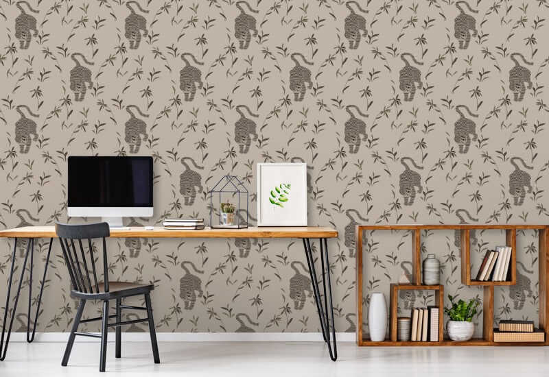 Stalking Tiger Almond Wallpaper