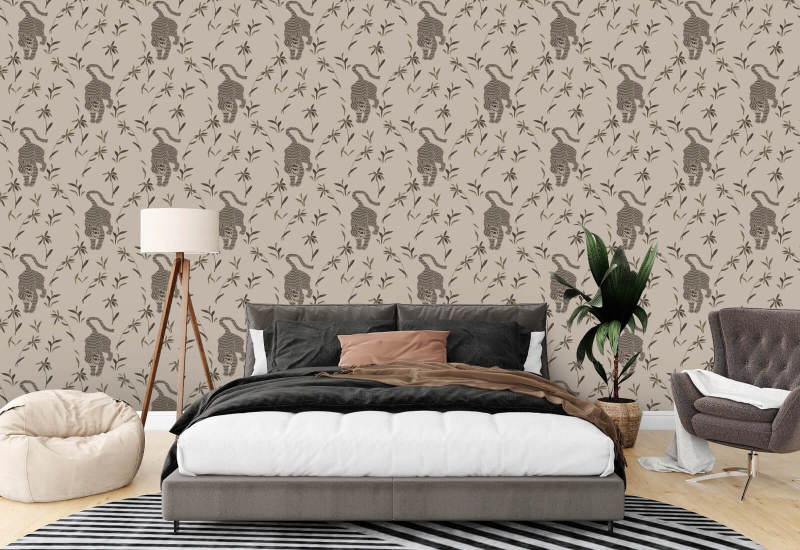 Stalking Tiger Almond Wallpaper