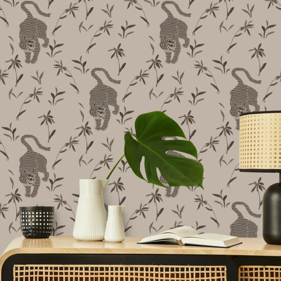 Perseguindo o tigre Papel de parede amêndoa