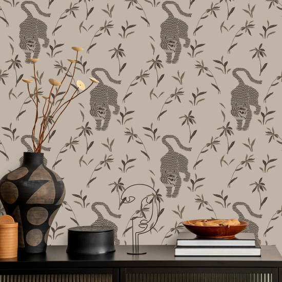Stalking Tiger Almond Wallpaper