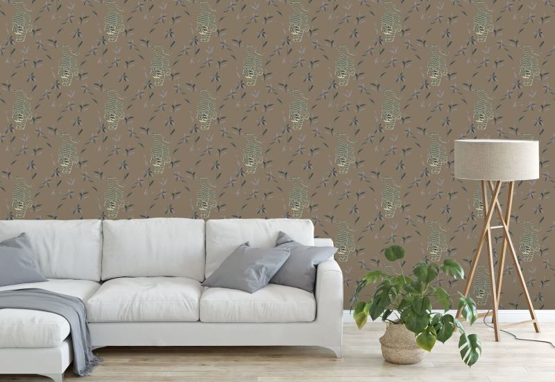 Forfølgelse af tiger Cocoa Jungle Baggrund