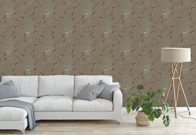 Tigre acechando Fondo de pantalla Cocoa Jungle